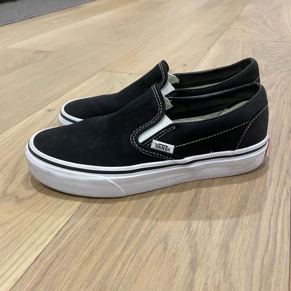 Black Classic Slip-On Vans. Women’s 7. Worn ~5-6 times only.